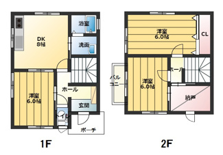 【間取り】 | Green Heights 柞田Ⅱ　Ｋ-１５号