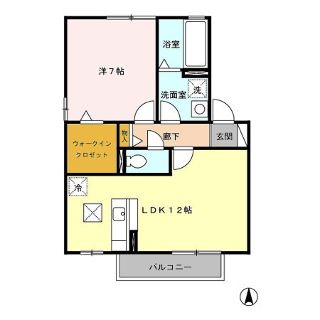 リビングタウン八日市場Cの間取り