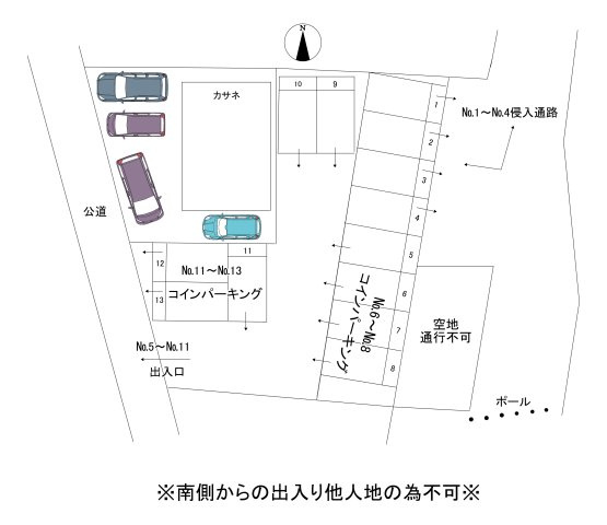 潮江4丁目10ガレージ　の区画図