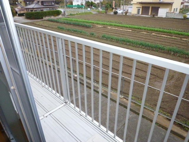 ムカイハラハイツAのバルコニー