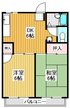 ムカイハラハイツAの間取り