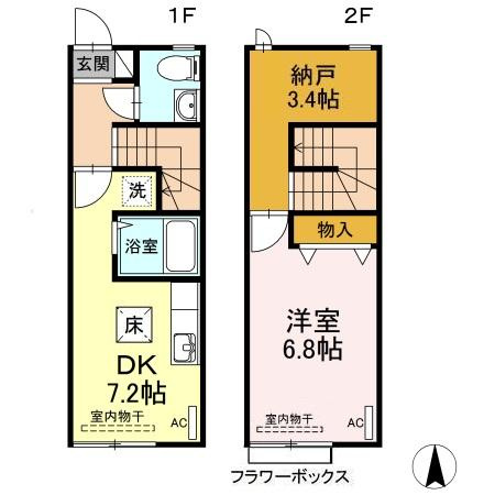 リースランド向中野の間取り