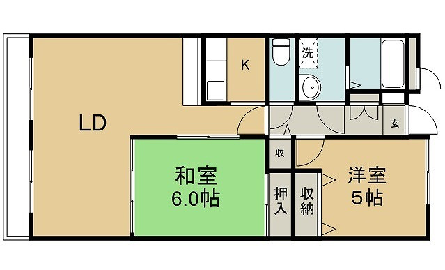 マンションヴェルテスⅡ　の間取り