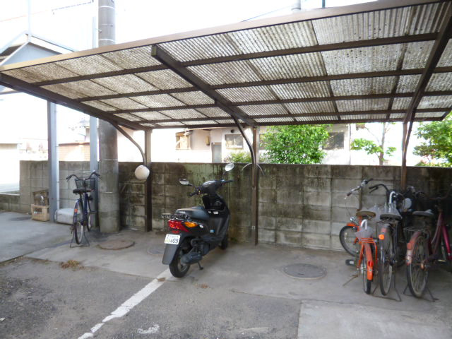 倉敷市二日市のアパートのその他共用部分|自転車置き場