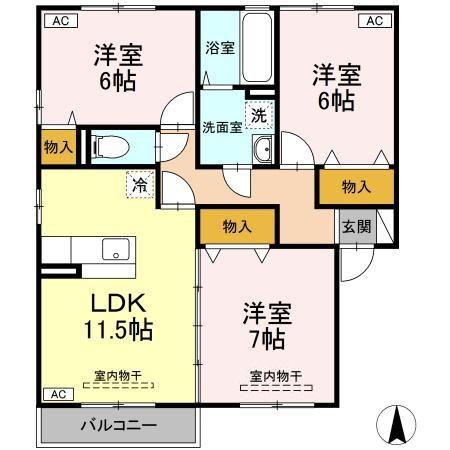 リビングタウン盛岡南の間取り