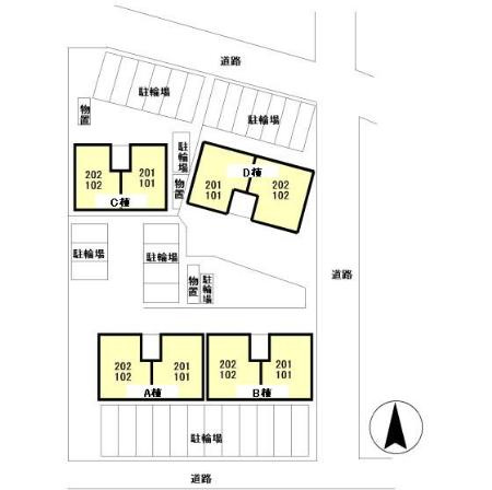 リビングタウン飯岡新田Ⅱの区画図