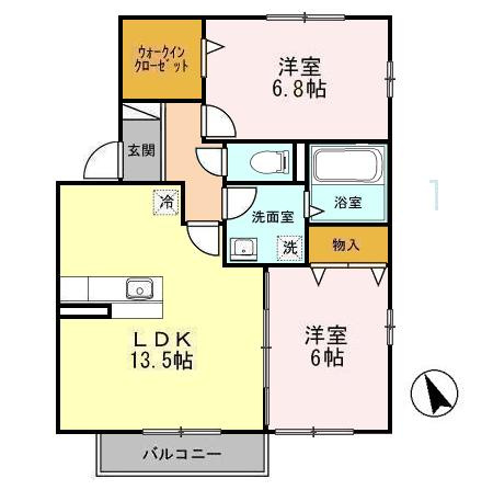リビングタウン飯岡新田Ⅱの間取り