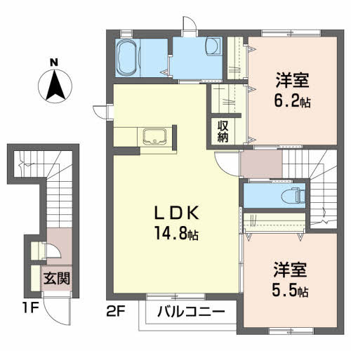 シャーメゾンＡｚｚｕｒｒｉの間取り