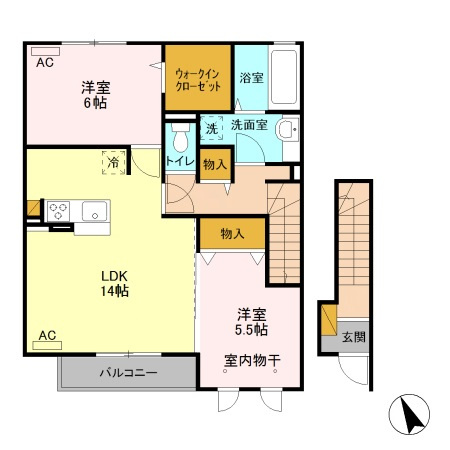 【間取り】 | パセオ　フロレスタ　Ｂ