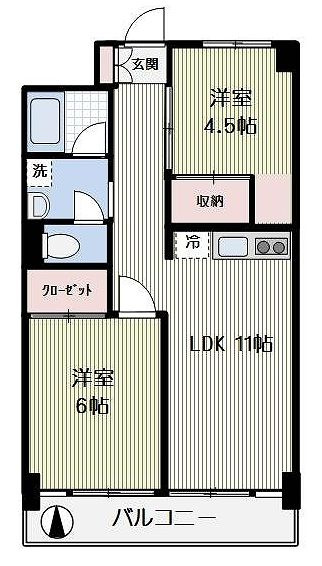マンションブエナティエラの間取り