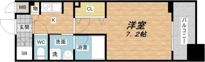 【間取り】 | カスタリア堺筋本町