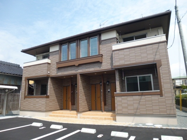倉敷市真備町有井のアパートの外観