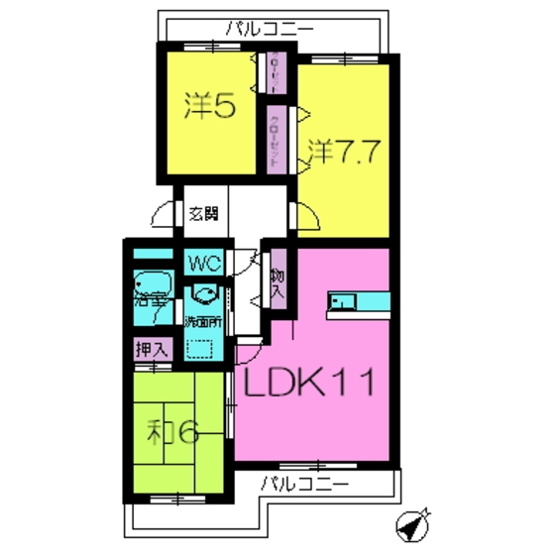 【間取り】 | ＨＬＬＣＲＥＳＴあやめ池