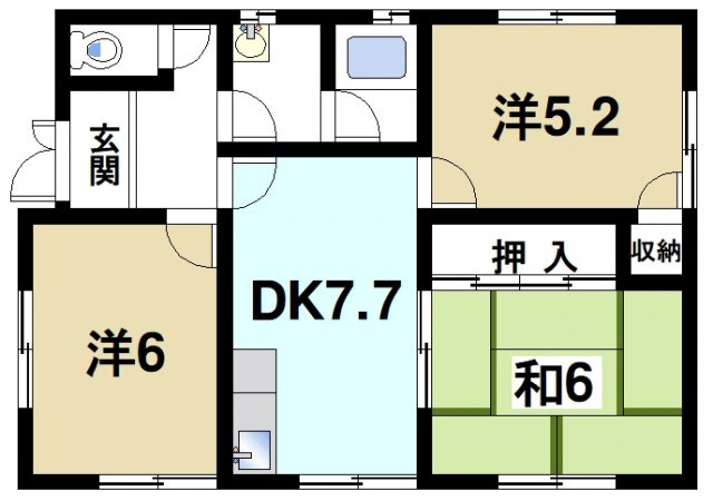 ピノ520の間取り|部屋数に余裕がある間取りです