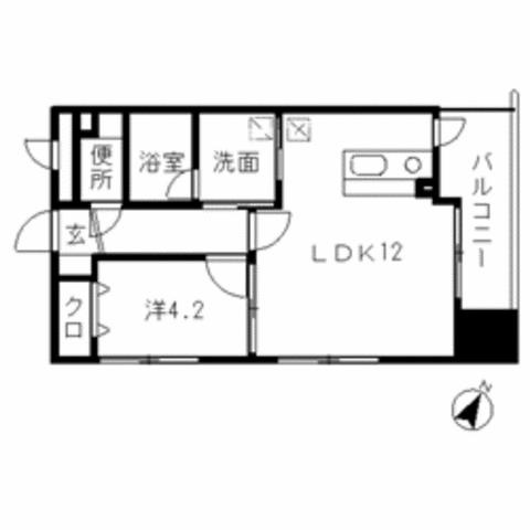 グローリアMATSUHAの間取り|グローリアMATSUHA（1ＬＤＫ）　間取り