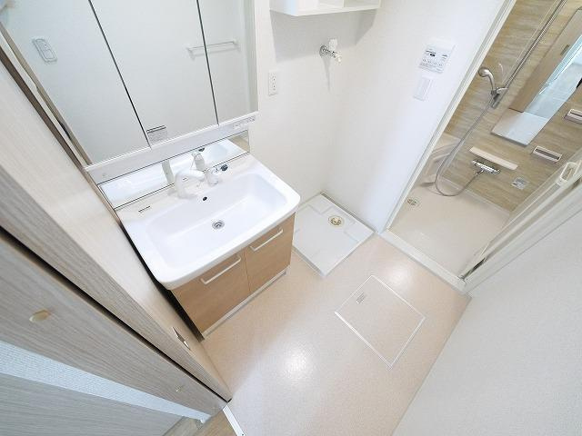 Ｍコートの洗面所|スペースが確保できる洗面所です