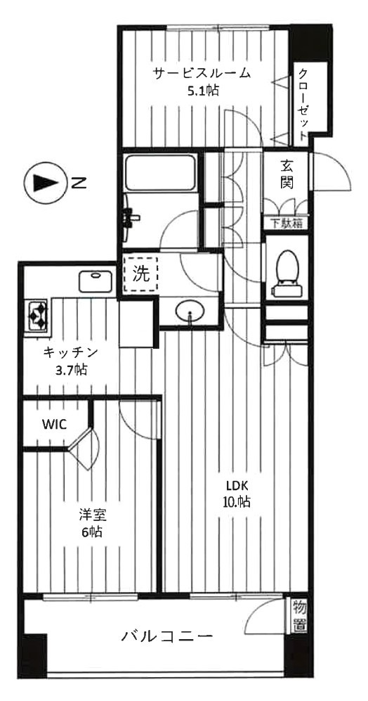 文京区本郷３丁目の賃貸マンションの間取り|1SLDK