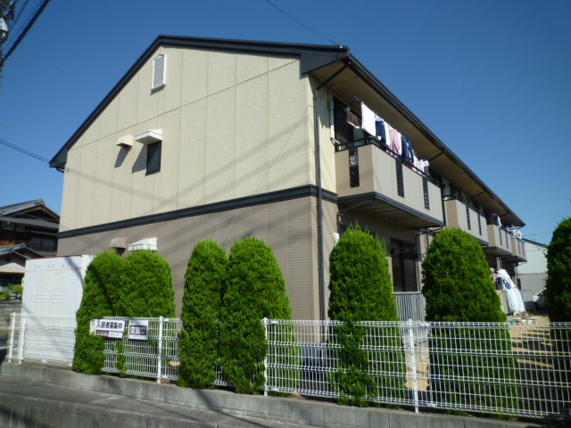 倉敷市茶屋町のアパートの外観