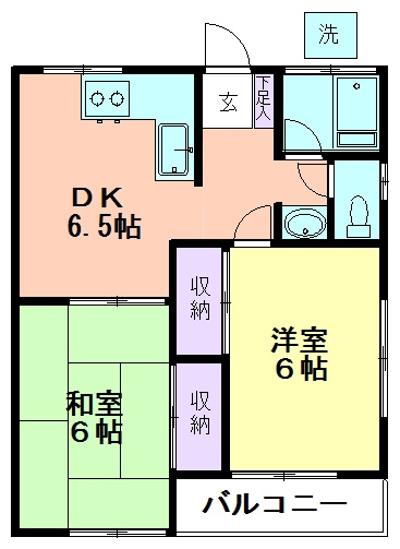 北原コーポの間取り