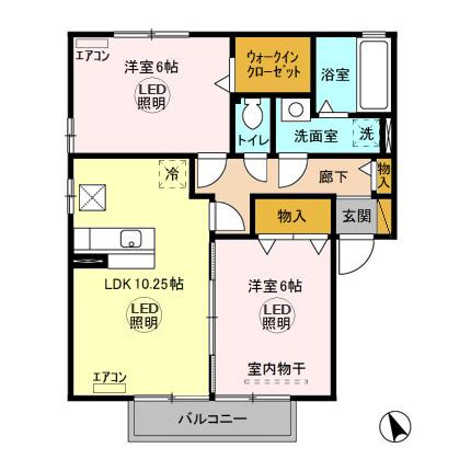 リビングタウンみらい平Aの間取り