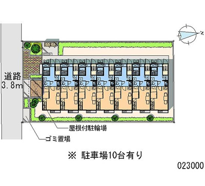 【区画図】 | ソレイユ | 屋根付き駐輪場あります