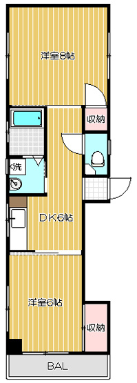 【間取り】 | マンション牧野Ⅱ | 間取り
