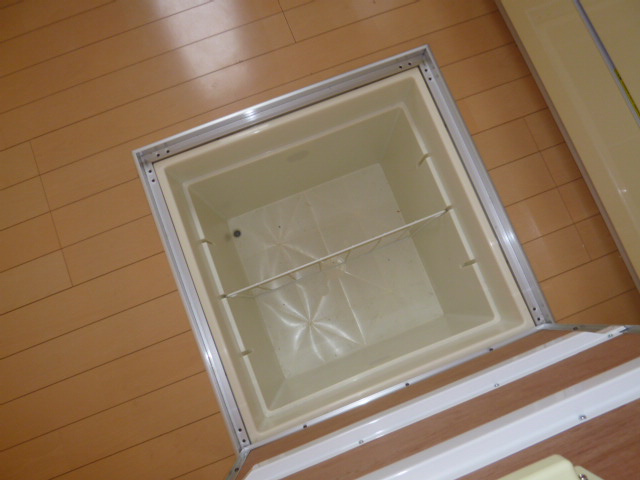 メイフラワーＢのキッチン|床下収納