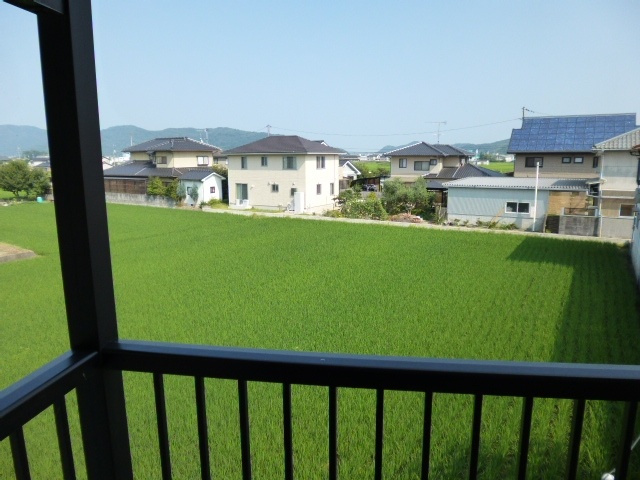 倉敷市真備町岡田のアパートの展望