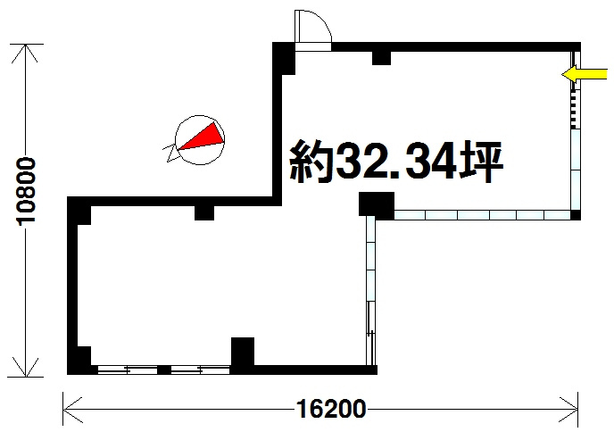 秋篠サンパレス(店舗)の間取り