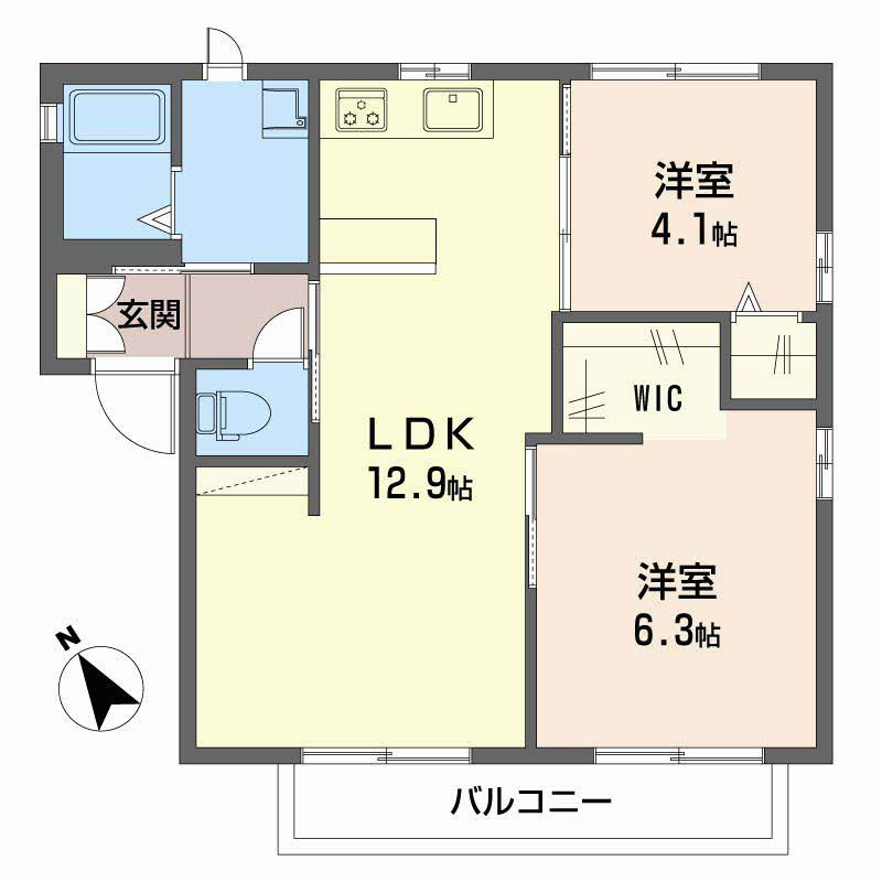 ツインコーポ三宅Ｂの間取り