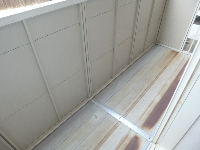 くらしきグリーンハイツのバルコニー