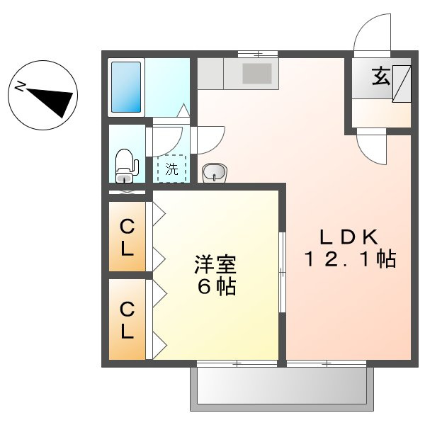 くらしきグリーンハイツの間取り