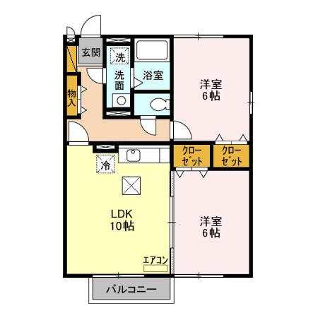 ルミエールＷの間取り|２ＬＤＫ