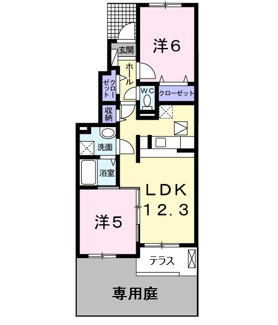 【間取り】 | ガーデン　エレガント　Ⅱ