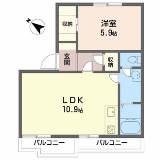 【間取り】 | 坂の久保ハイツＡ