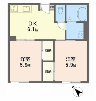 【間取り】 | ハイツ　ブルネン