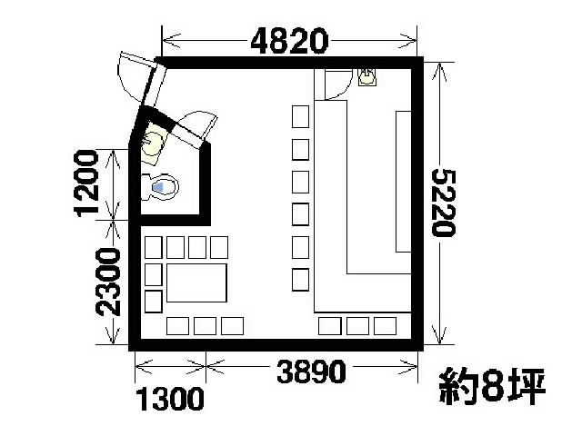 大下店舗の間取り