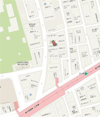 【地図】 | 東門街リース物件３０１