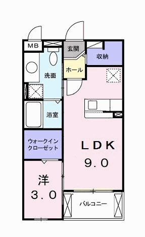 サンハウス志家の間取り