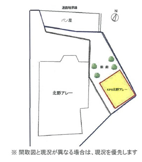 【間取り】 | 北野にあるおしゃれな1階事務所店舗物件