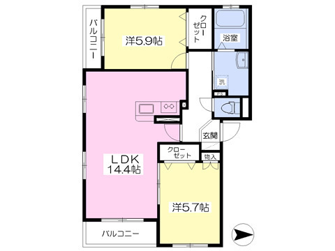 マンションリベイナの間取り