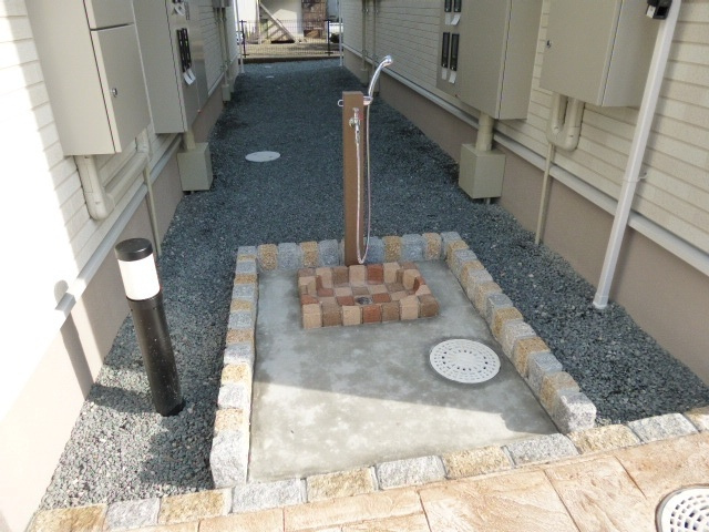 倉敷市真備町川辺のアパートのその他共用部分|ペット用洗い場