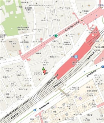 【地図】 | サンセット通りの飲食店居抜物件