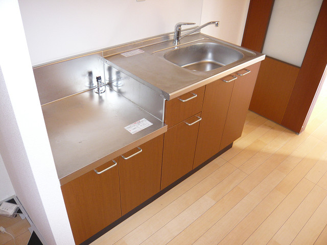 ディアコートのキッチン|２口コンロ設置可です。【ディアコート】