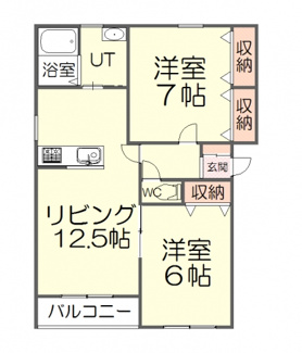 【間取り】 | ラヴニール | 使い勝手を重視した間取り