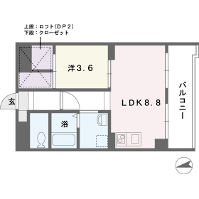 ビバリーロデオの間取り|ビバリーロデオ（1LDK）　間取り