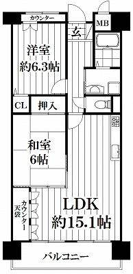 【間取り】 | レオン住道