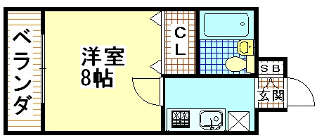 ウイングハウス　(近大　一人暮らし)の間取り