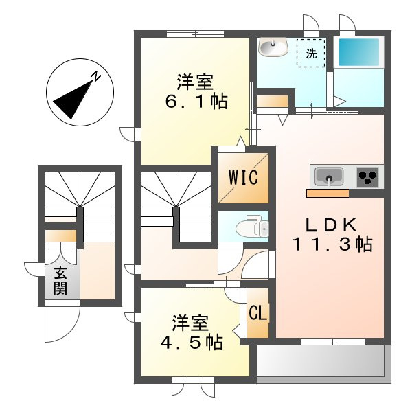 アンビシアＡの間取り
