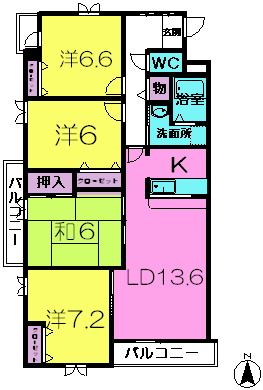 【間取り】 | シティコート富雄